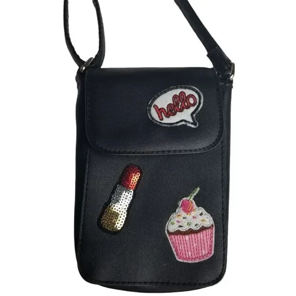 American Eagle Emoji Black Mini Crossbody Bag - Picture 11 of 11